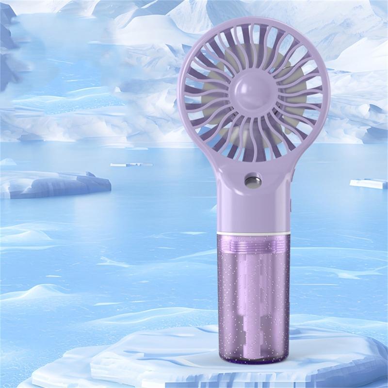Misting Fan Handheld Fan HandHeld Misting Fan Rechargeable 4 Speed Adjustment Small Mister Fan Cooling Water Spray