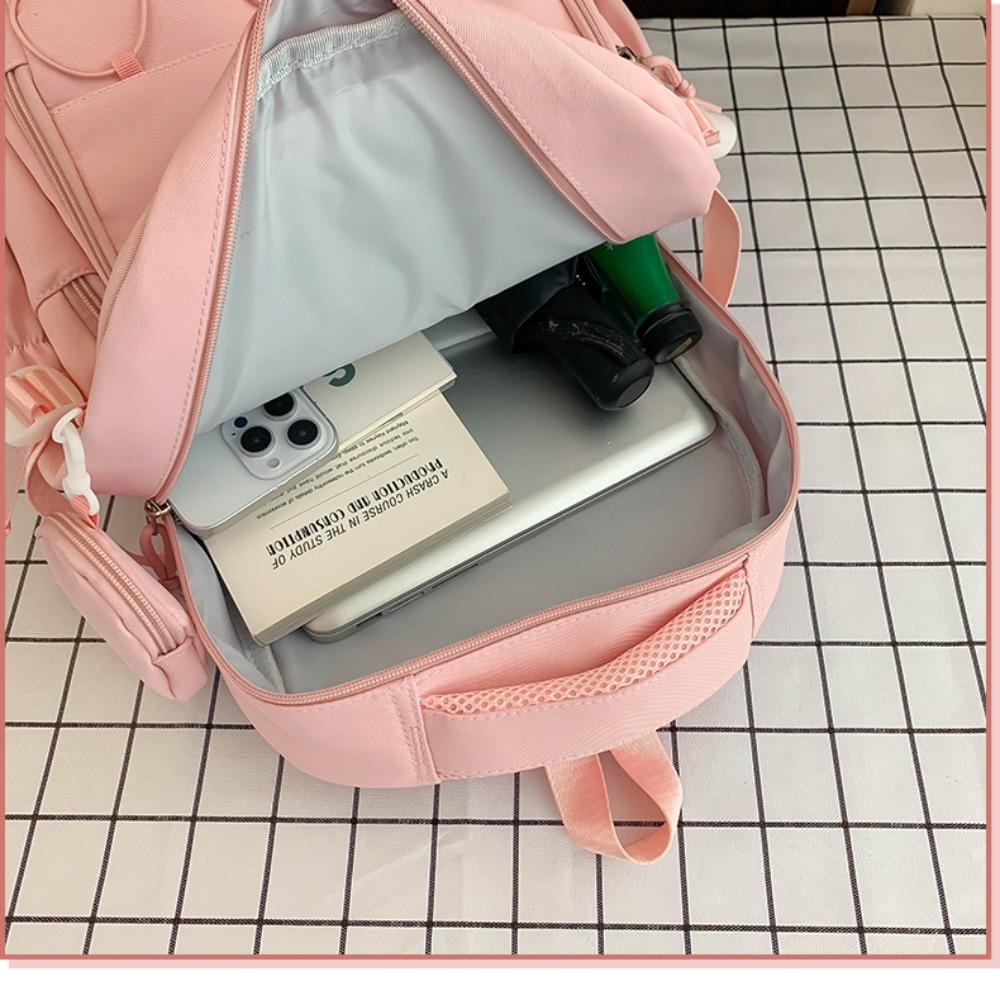 Large-capacity simple casual backpack, male and female high school students, high school students, schoolbags, multi-compartment fashion backpacks