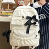 Ins Wind Bow Backpack Ribbon Junior High School Students Primary School Students Casual Versatile Backpack Women's Niche Backpack