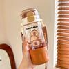 Leak Proof Cartoon Water Bottle Portable Plastic Water Cup Kids Friendly Drink Bottle  Travel