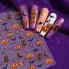 DIY Nail Stickers Halloween Self Adhesive Stickers Pumpkin Bat Moon Star Manicure Decals Holiday Supplies Art Decoration for Home Salon