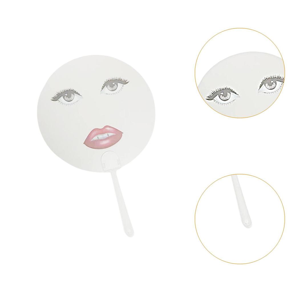 Hand Fan Summer Decoration Clear Round Pocket Fan for Performance Birthday