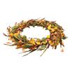 Fall Wreath for Front Door Artificial Farmhouse Autumn   Wreath with Wildflower for Indoor Outdoor Holiday Decor