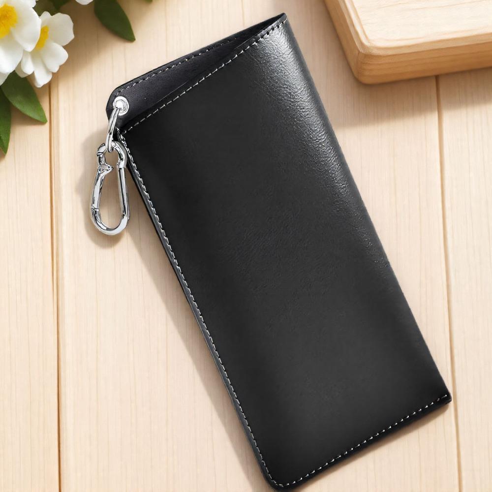 Solid Color Sunglasses Storage Bag with Keyring Hanging Sunglasses  Eyewear Accessories