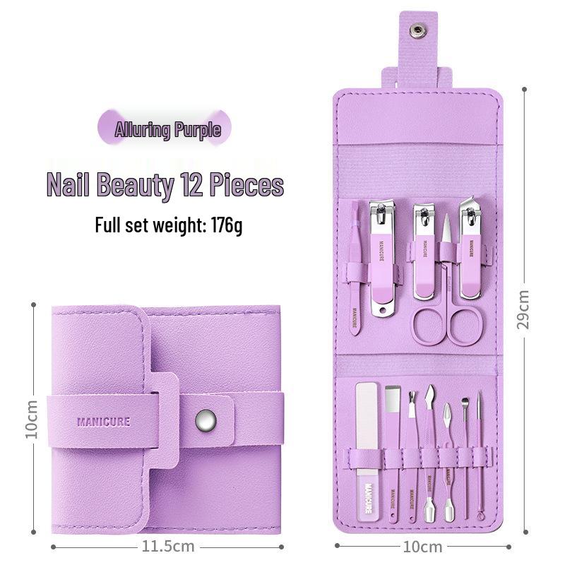 Set Manichiură și Pedichiură 16 Piese: Unghieră, Foarfece pentru cuticule și Instrumente