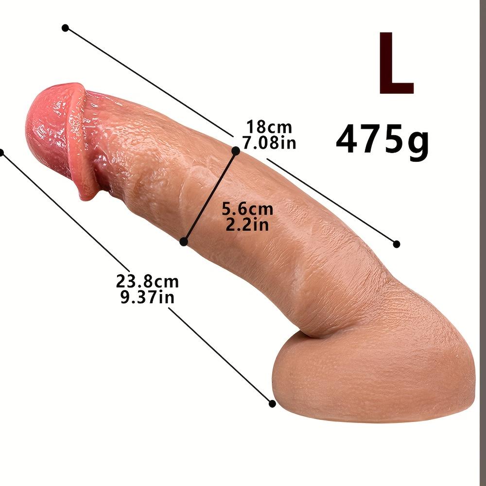 9,3 tommer Gigantisk Tykk Silikon Dildo – 2,2 tommer Diameter, Mykt Eggfritt Design med Sterk Sugekopp, Realistisk Voksen Sexleketøy for Menn og Kvinner