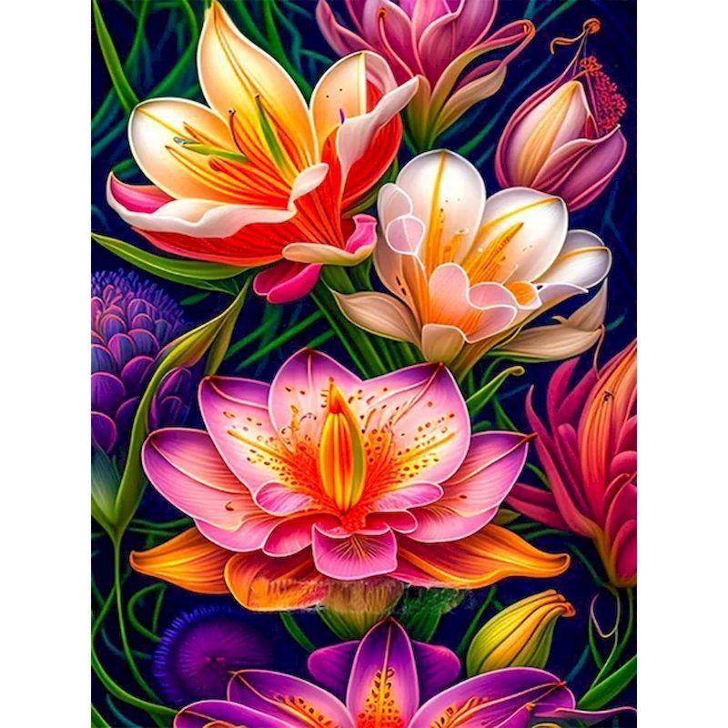 5D DIY Diamond Painting Flowers Full Diamond Mosaic Embroidery Picture Rhinestones Cross Stitch Kit Art Home Decor