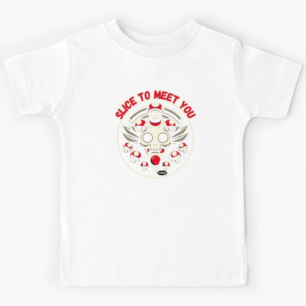 Mozzarella Mobster - Slice To Meet You: A Pizza Lover - The Mushroom Capriciosa Mafioso! - Funny Retro Vintage Style Kids T-Shirt 100