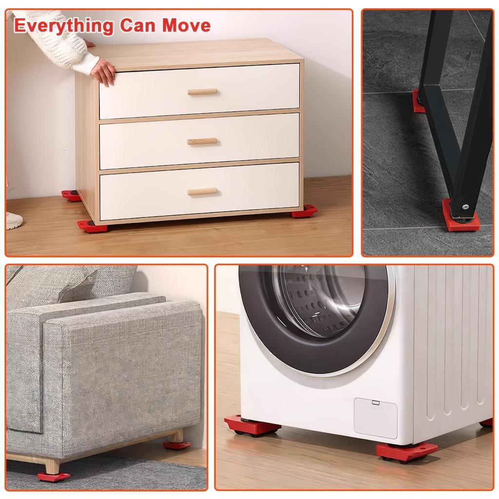 5cs Furniture Heavy Object Mover Moving Heavy Object Labor-saving Tool Pulley Base Moving Large Part Heavy Objects