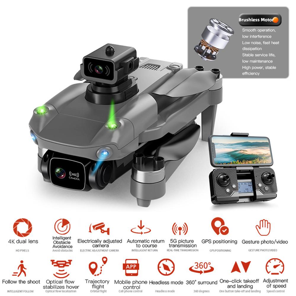 New K998 8K HD Dual Camera Drone Intelligent Obstacle Avoidance Quadcopter GPS WIFI Brushless RC Helicopter Children's Toys