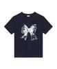 Isjabaibeu Ribbon Logo Slim Fit T Shirt - Navy