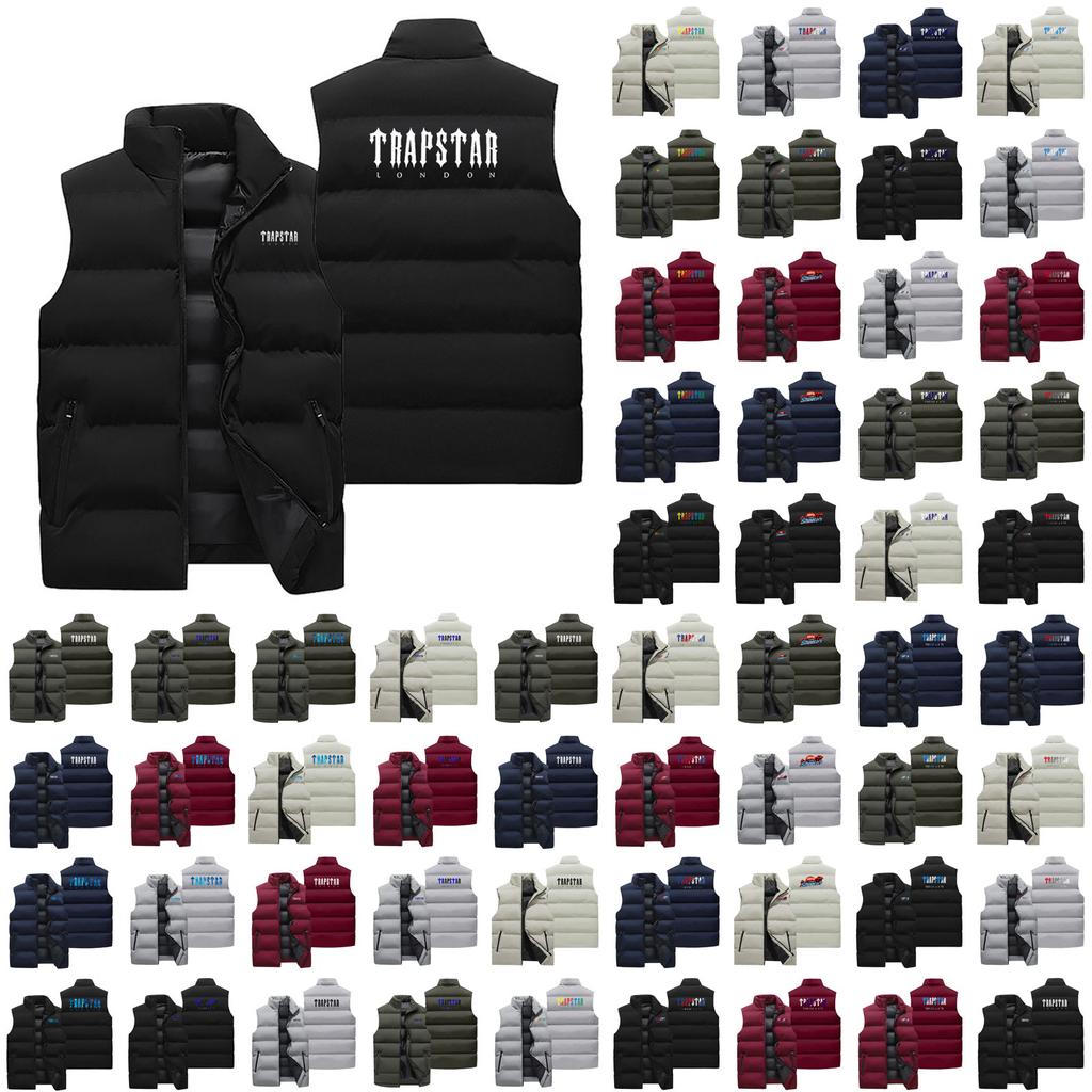 Unisex Down Cotton Vest Jacket Casual Loose Shoulder Jacket