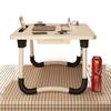 Folding Bed Desk Laptop Table Dormitory Portable Small Desks Cup Holder Slot Mobile Breakfast Table Bedroom Computer Tray Shelf