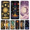 Transparent Phone Case for Samsung Galaxy A16 A14 A12 A22 A24 A42 A02 A03S A06 A20 A30 A40 Soft TPU Cover Sun Moon Stars Pattern