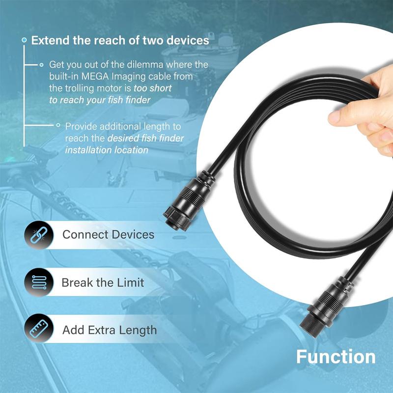 720106-1 EC M3 14W10 Transducer Extension Cable 14-pin Fit for Humminbird APEX XPLORE SOLIX and Onix Series Fish Finders