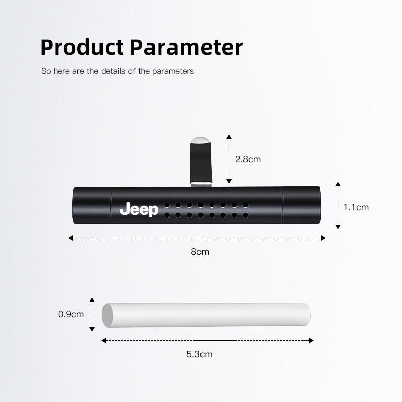 For Jeep Car Air Freshener Diffuser Aromatherapy Stick Perfume Clip For Jeep Grand Cherokee Wrangler JK Gladiator Compass Ren