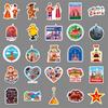 50 Russian Personality Cartoon Outdoor Travel Landscape Decoration Motorcycle Suitcase Notebook Stickers