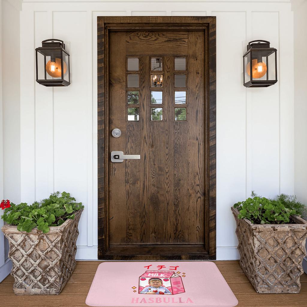 Funny Hasbulla Hasbullah Strawberry Smile Front Floor Door Entrance Mat Indoor Bath Kitchen Doormat Garden Carpet Rug