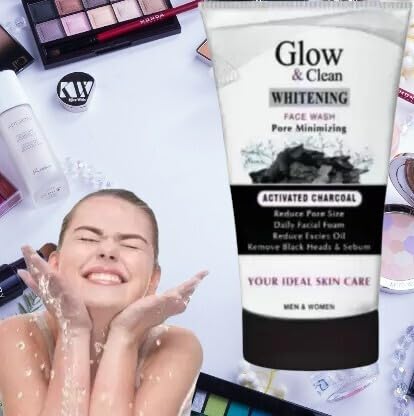 Glamezone Glow & Clean Whitening Greatest with Activated Charcoal - Pore Minimizing, Blackhead & Oil Control For Men & Women