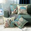 New Christmas Decorative Pillow Cover Linen Printed Sofa Bedside Home Pillow Cover Back Pillow Cushion