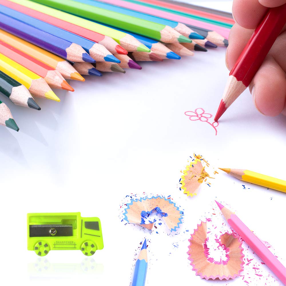 Farbig 50 für Malbücher für Erwachsene Malbedarf empfohlen als Souvenir für und Schule für Schulunterricht Bleistiftspitzer Bleistifte, Farben, Bücher, Set,