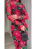2025 Autumn European Floral Midi Dress In Picture Color