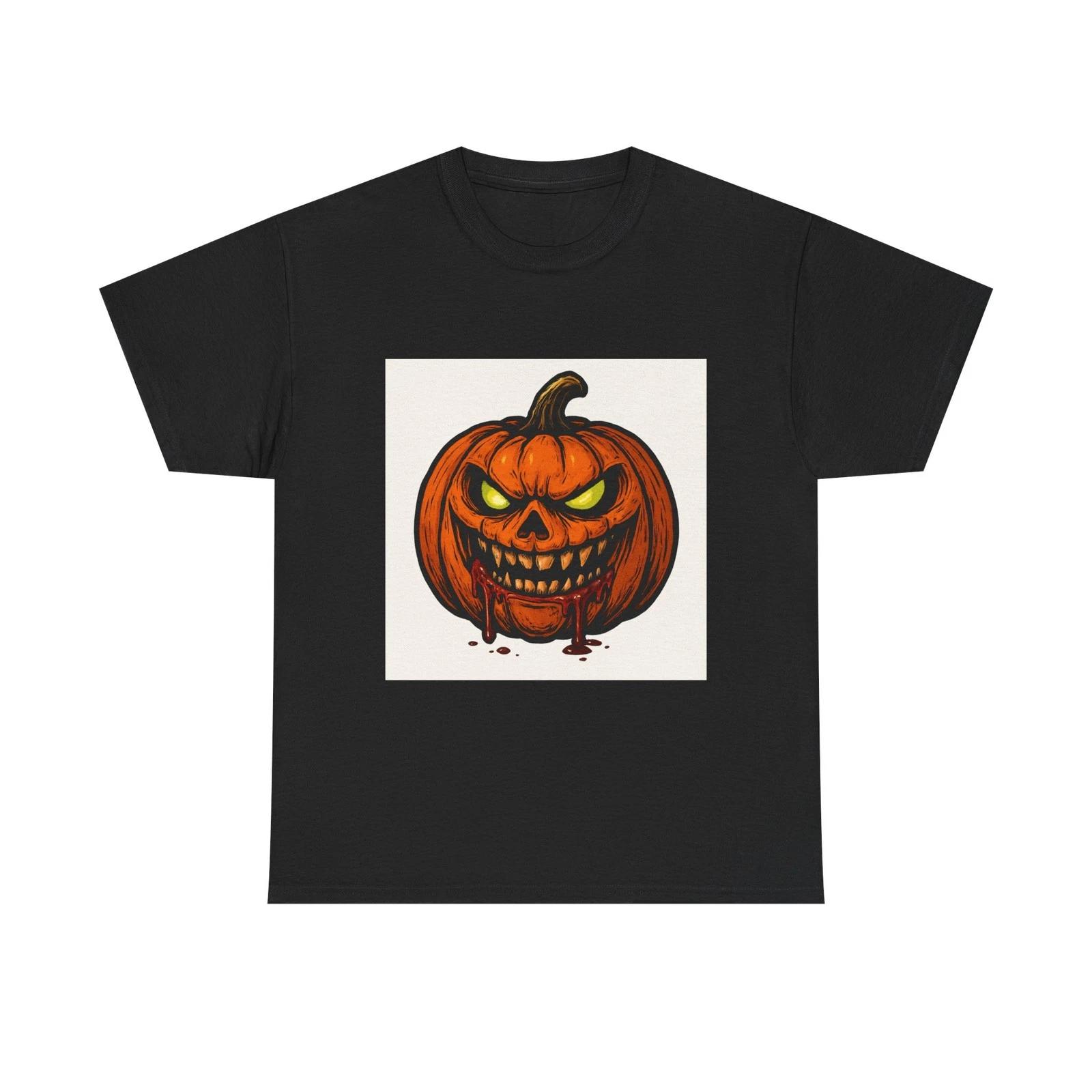 Menacing Jack-O -Lantern Pumpkin Tee | Halloween Horror Shirt S