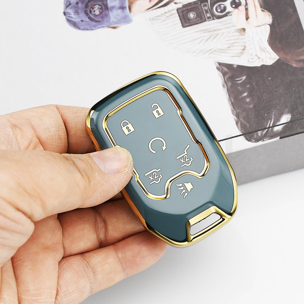 6 Buttons Tpu Auto Keyless Accessories For Chevrolet Suburban Tahoe Car Key Fob Cover Case For Gmc Terrain Yukon Acadia Canyon