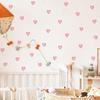 Rosa herzförmige Wandaufkleber, Mädchenzimmer Wanddekorationsaufkleber, Warme Schlafzimmer selbstklebende Wandaufkleber