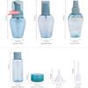 10Pcs Leak Proof Travel Bottles Set Clear Portable Cosmetic Containers Flight Size for Lotion Shampoo Toiletry Kit