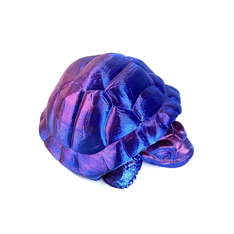 

3D-печатные черепахи, игрушки для животных, украшения для дома, комнаты, автомобиля, настольные украшения и свободное движение суставов, многошарнирные подвижные фиолетовый