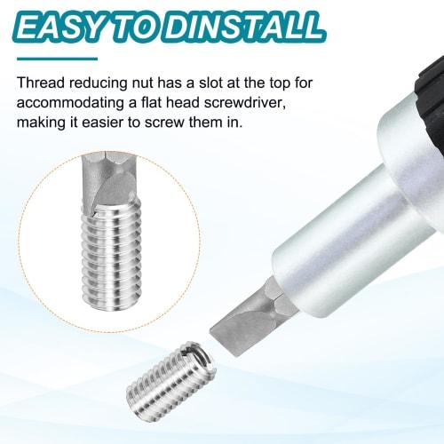 PATIKIL Insert Nuts, 5-Piece Thread Conversion Adapter, M8x1.25 Inner Diameter to M12x1.75 Outer Diameter, 25mm Length, 303 Stainless Steel, Single Gr