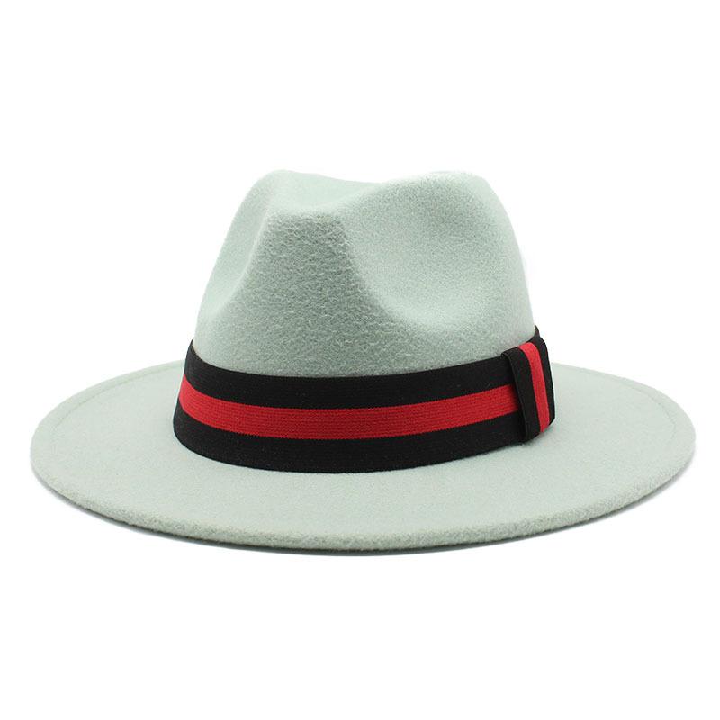 Ji Nan Ladies Black Wool Jazz Hat Big Eaves Hat Flat Edge Top Hat Czy-054