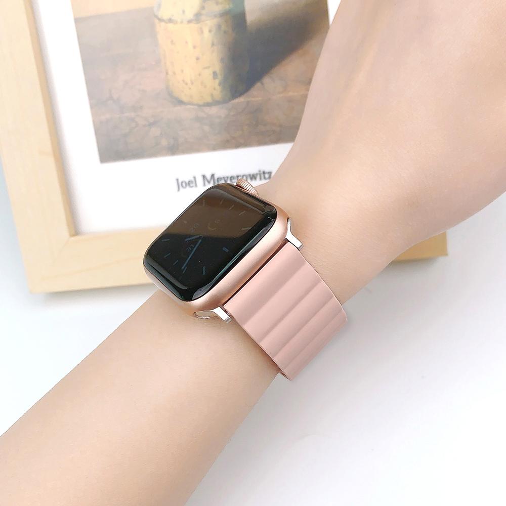 Einfaches MagnetverschlussbandFür Apple Watch Ultra 9 8 7 49mm 45mm 41mm Silikonband Für iWatch 6 5 4 SE 44mm 40mm 42mm