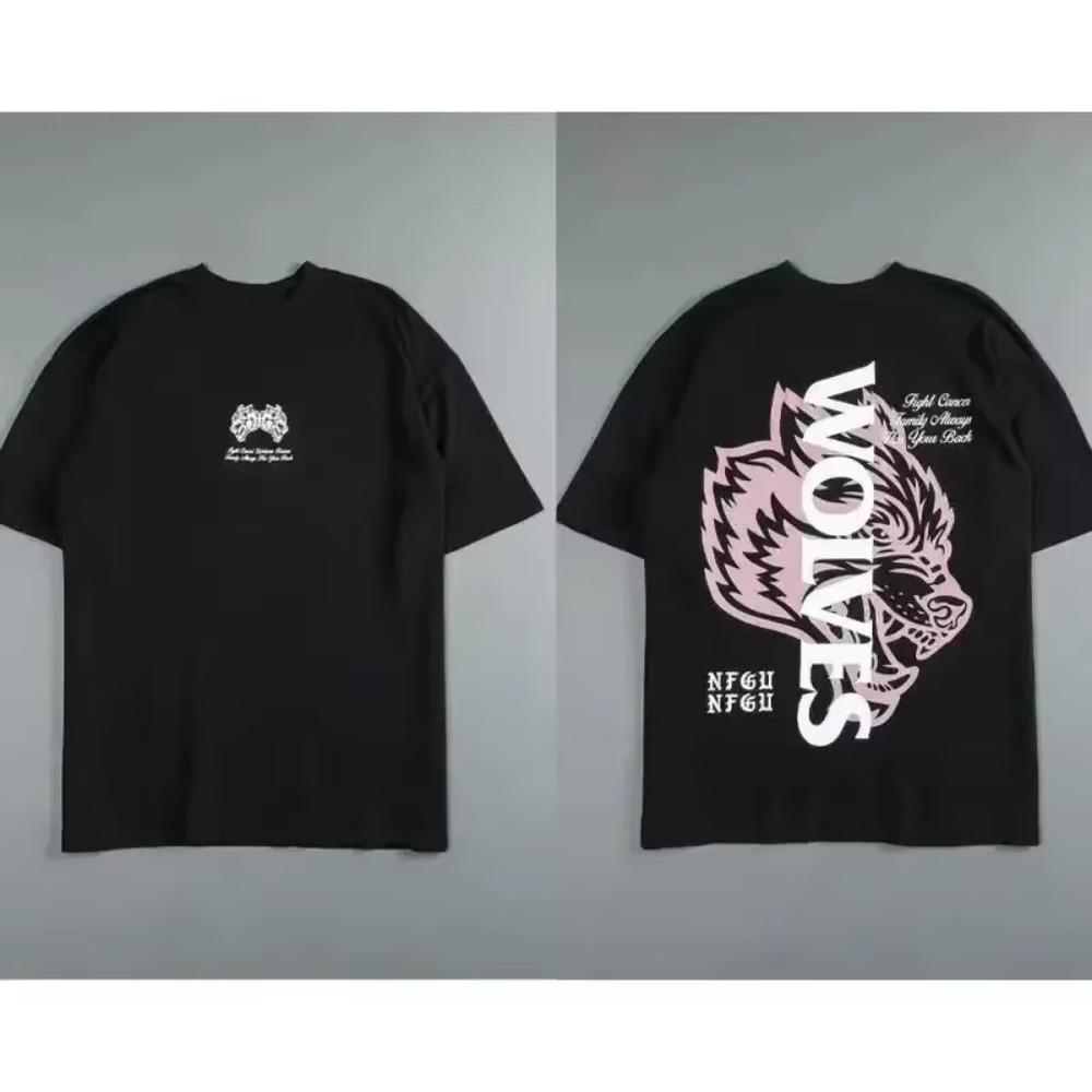 

2024 Darc Sport Wolves T-Shirt Oversized Cotton T-shirt Gym Fitness Men Clothing Casual Women Short Sleeve Tee Darcsport T Shirt S чёрный