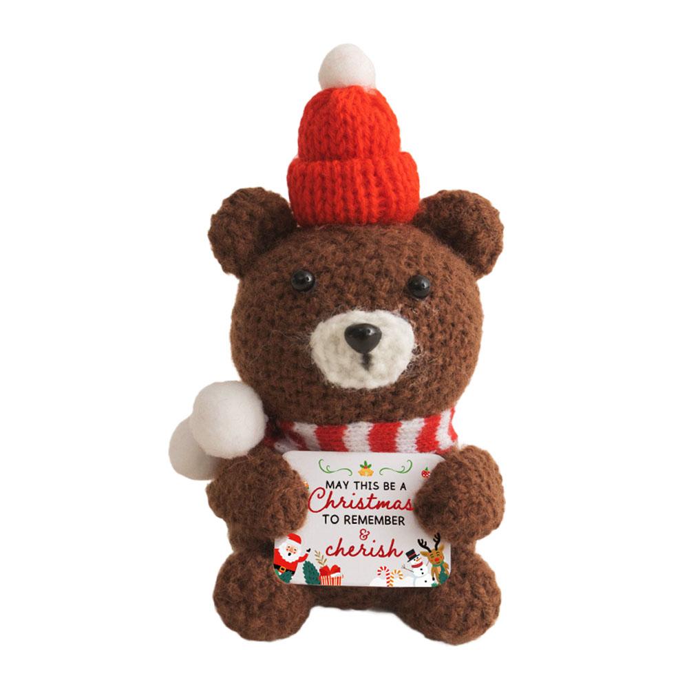 

Kawaii Crochet Christmas Dolls Lovely Knitted Christmas Items Christma Crochet Positive Animal Gift Plush Toy