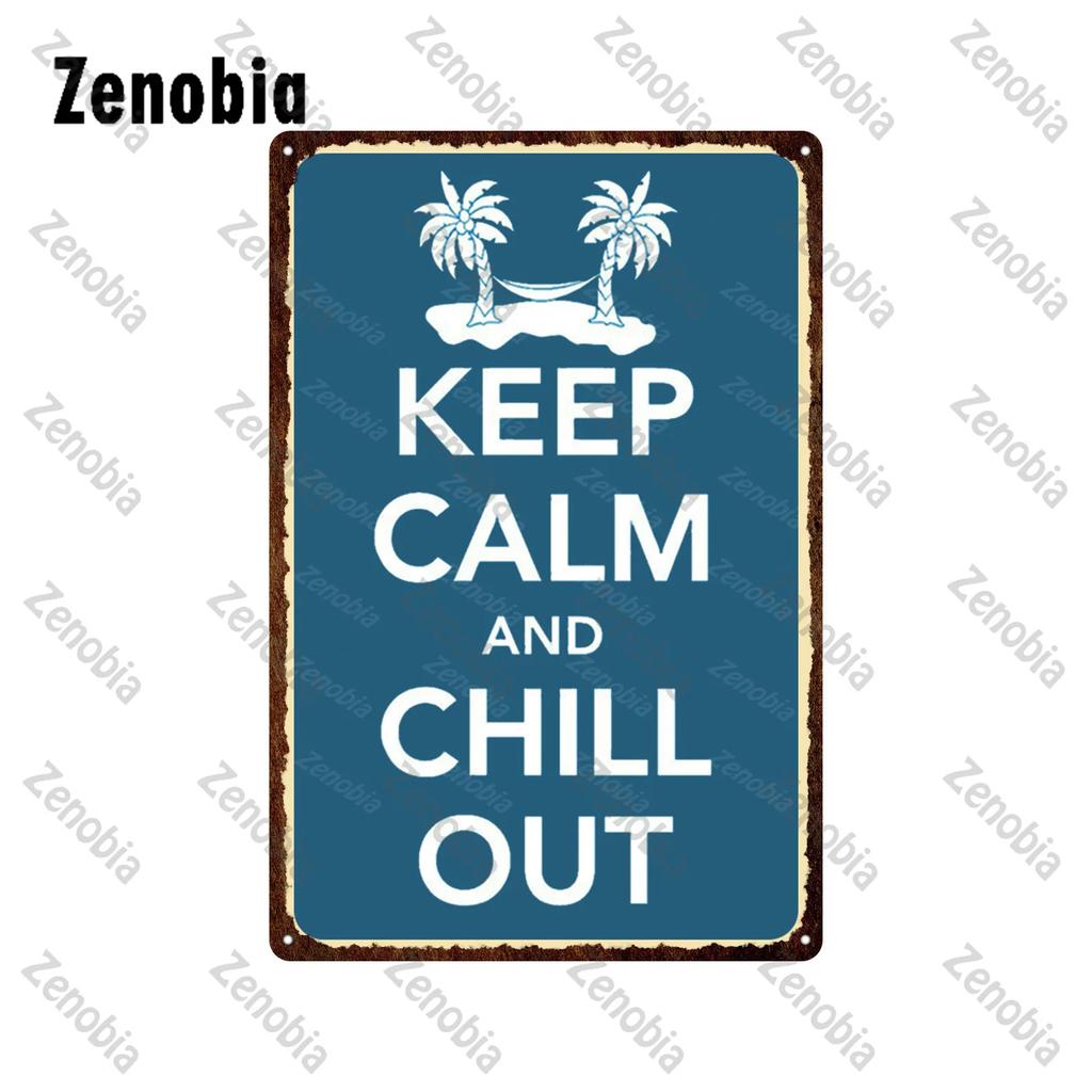 Fun Chill Out Zone Metal Signs Tin Signs Metal Posters Home Decoration Wall Stickers Chill Out Area Retro Tin Plate Wall Decor