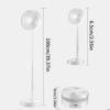 Quiet Oscillating Fan On Stand, Portable Foldable Floor/table Fan with 4 Speeds, 7200mAh USB Rechargeable Fan Less