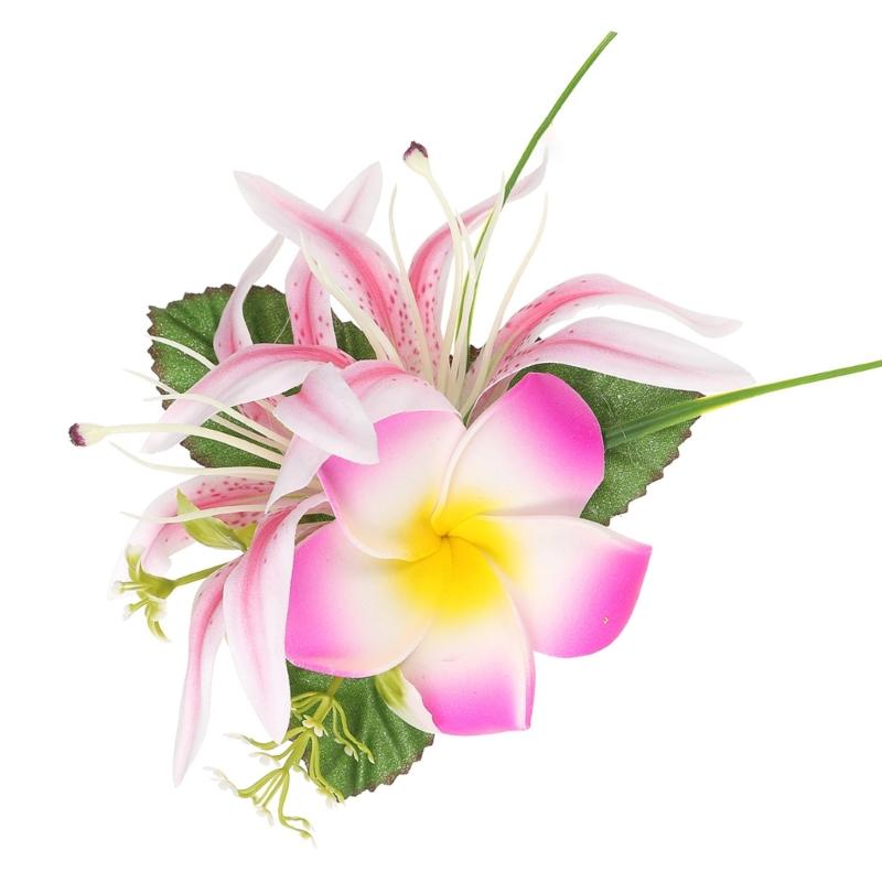 Trendy Floral Flame Hair Clip Artificial Egg Flower Barrette Beach Holiday Accessories For Women Wedding Party Styling