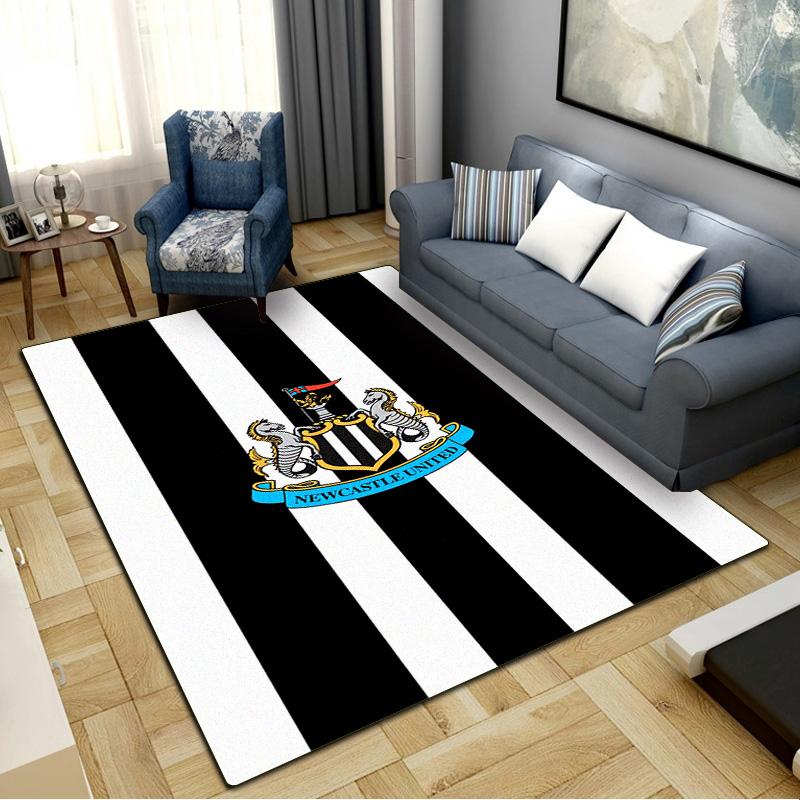 Tappeto Newcastle United per Soggiorno Camera da Letto Casa Decorazione Divano, Tappetino Antiscivolo per Giochi Bambini