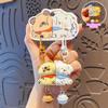 2Pcs/Set Resin Animal Keychain Hanging Keychain Sets Fashion Couple Pendant  Bag Charm
