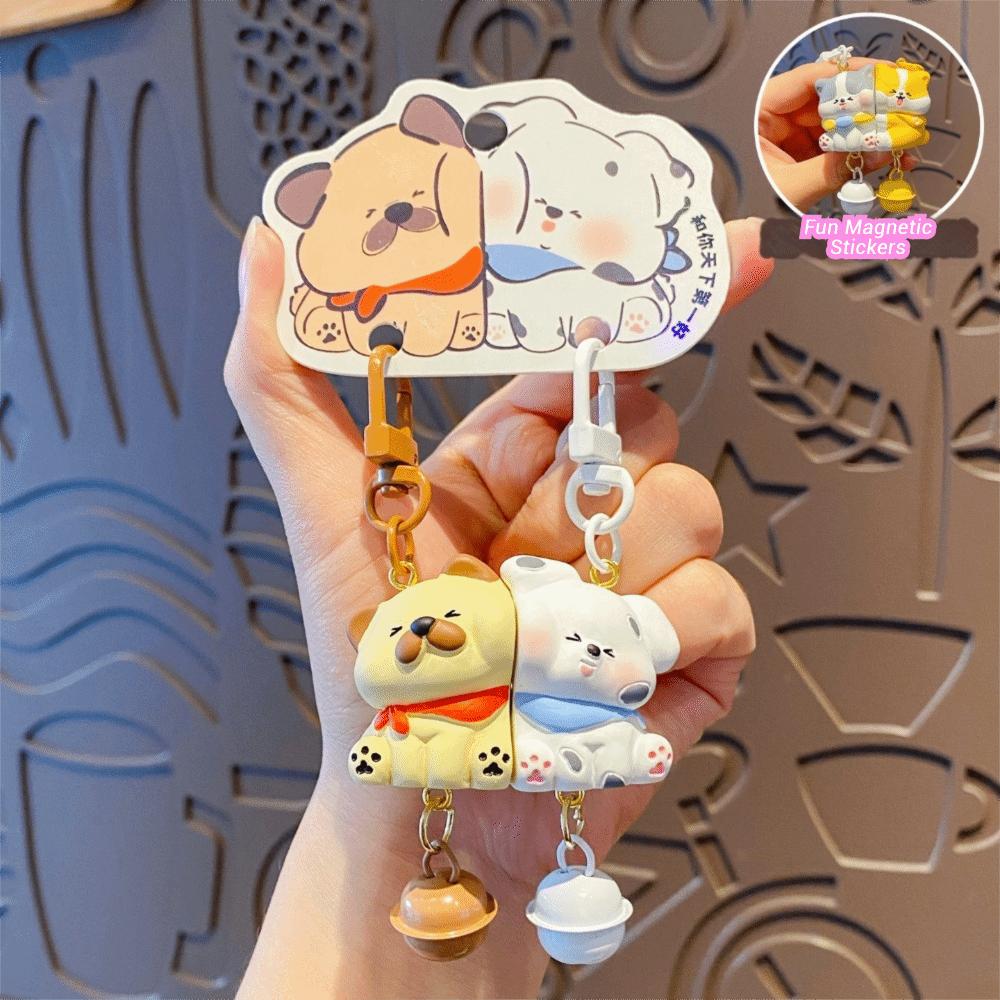 2Pcs/Set Resin Animal Keychain Hanging Keychain Sets Fashion Couple Pendant  Bag Charm