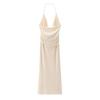 Fashion Style 2024 Summer New Arrival Women's Clothing Stylish Sling Draped Halterneck Long Dress 8342363