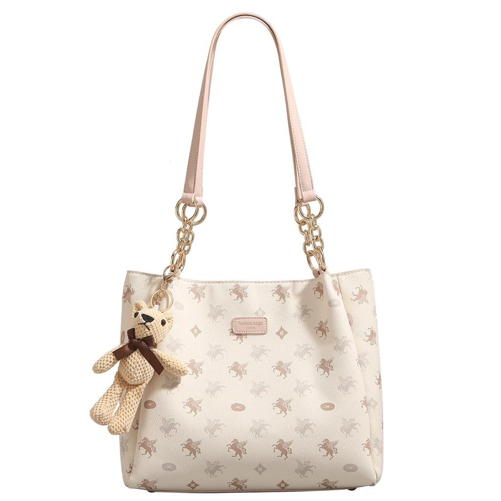 Pegasus Small Tote Bag One-shoulder Crossbody Bag Commuter Basket Handbag High-end Feeling Large Capacity