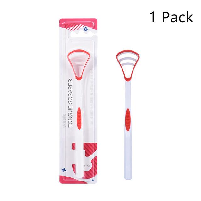 

Y-Kelin Silicone Tongue Scraper Brush 3Color Pack Food Grade Oral Care Fresh Breath No1 красный