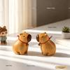 Golden Sandalwood Capybara Wood Craft - Cute Desk Ornament