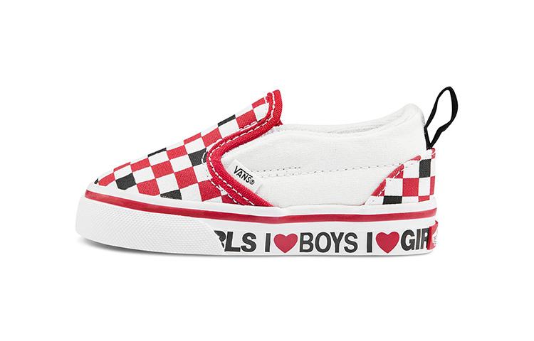 Vans Slip-On  Classic  V Toddler  Checkerboard - I Heart  VN0A3488WKU 26.5