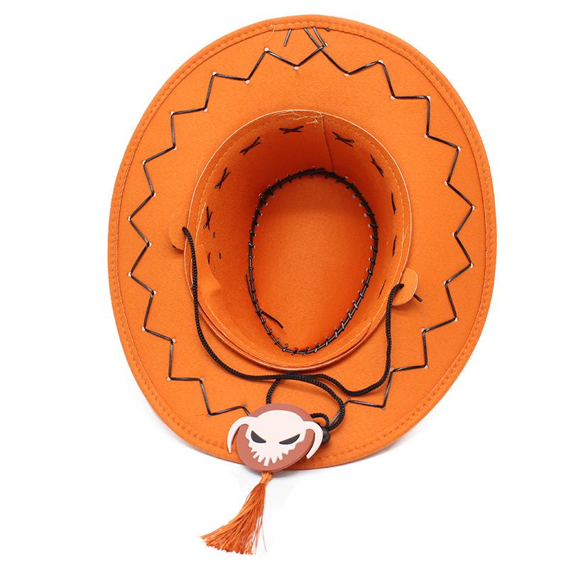 One Piece Fire Fist Aston Western Cowboy Hat Stage Performance Props Casual Sun Hat Beach Hat Men