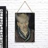 Vintage Style Old Man Portrait Oil Painting Custom Metal Tin Wall Art Decorative Hanging Painting
