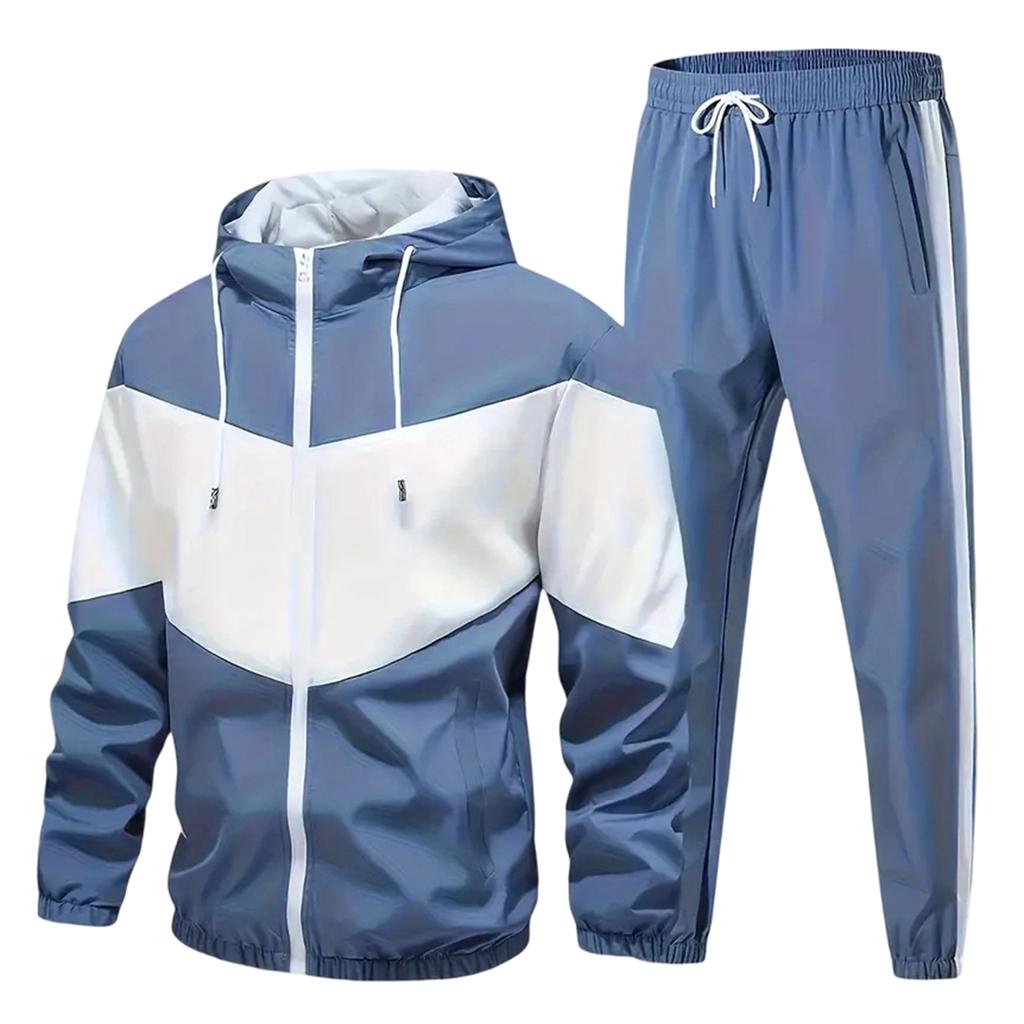 Men's  Leisure  Sports  Hooded Hood  Coat  Trousers  Set